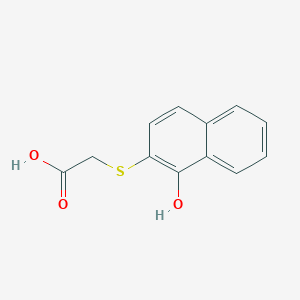 molecular formula C12H10O3S B11874407 2-((1-Hydroxynaphthalen-2-yl)thio)acetic acid 