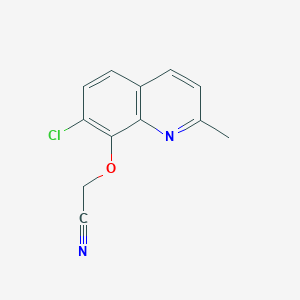 molecular formula C12H9ClN2O B11874423 [(7-Chloro-2-methylquinolin-8-yl)oxy]acetonitrile CAS No. 88757-69-1