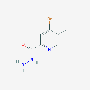 molecular formula C7H8BrN3O B11874450 4-Bromo-5-methylpicolinohydrazide 