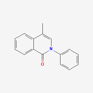 molecular formula C16H13NO B11874458 4-Methyl-2-phenylisoquinolin-1(2H)-one CAS No. 89736-86-7