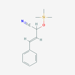 molecular formula C13H17NOSi B11874461 (E)-4-phenyl-2-trimethylsilyloxybut-3-enenitrile 