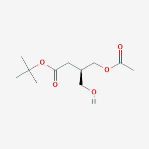 molecular formula C11H20O5 B11874480 (R)-tert-Butyl 4-acetoxy-3-(hydroxymethyl)butanoate 