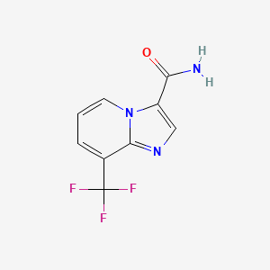 molecular formula C9H6F3N3O B11874488 8-(Trifluoromethyl)imidazo[1,2-a]pyridine-3-carboxamide 