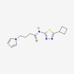 N-(5-cyclobutyl-1,3,4-thiadiazol-2-yl)-4-(1H-pyrrol-1-yl)butanamide