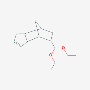 molecular formula C15H24O2 B11874495 4,7-Methano-1H-indene, 5-(diethoxymethyl)-3a,4,5,6,7,7a-hexahydro- CAS No. 67633-92-5