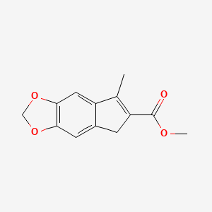 molecular formula C13H12O4 B11874501 Methyl 7-methyl-5H-indeno[5,6-d][1,3]dioxole-6-carboxylate 