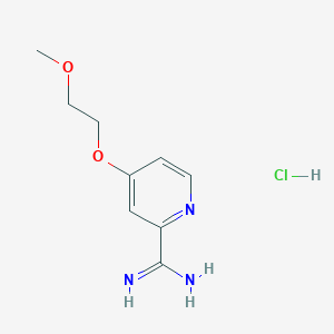 molecular formula C9H14ClN3O2 B11874507 4-(2-Methoxyethoxy)picolinimidamide hydrochloride CAS No. 1179359-73-9