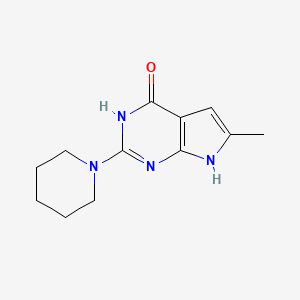 6-Methyl-2-(piperidin-1-yl)-3H-pyrrolo[2,3-d]pyrimidin-4(7H)-one