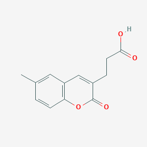 molecular formula C13H12O4 B11874613 3-(6-Methyl-2-oxo-2H-chromen-3-yl)propanoic acid CAS No. 1365942-85-3