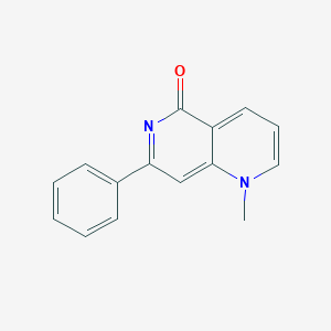 molecular formula C15H12N2O B11874622 1-Methyl-7-phenyl-1,6-naphthyridin-5(1H)-one CAS No. 112663-81-7