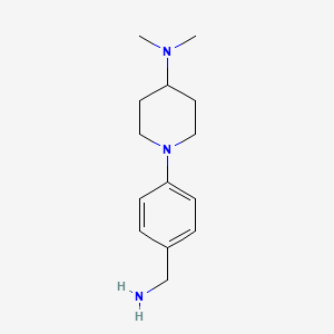 molecular formula C14H23N3 B11874627 1-(4-(Aminomethyl)phenyl)-N,N-dimethylpiperidin-4-amine CAS No. 1007869-57-9