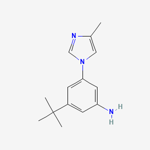 molecular formula C14H19N3 B11874661 3-(Tert-butyl)-5-(4-methyl-1H-imidazol-1-YL)aniline CAS No. 1290090-22-0