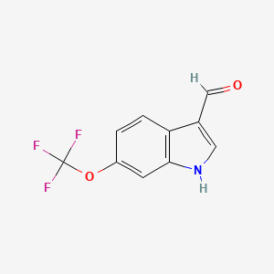 molecular formula C10H6F3NO2 B11874693 6-(trifluoromethoxy)-1H-indole-3-carbaldehyde 