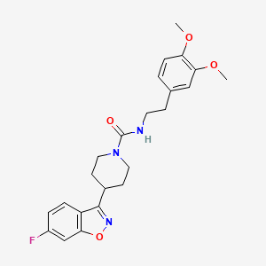 molecular formula C23H26FN3O4 B1187473 N-[2-(3,4-dimethoxyphenyl)ethyl]-4-(6-fluoro-1,2-benzisoxazol-3-yl)-1-piperidinecarboxamide 