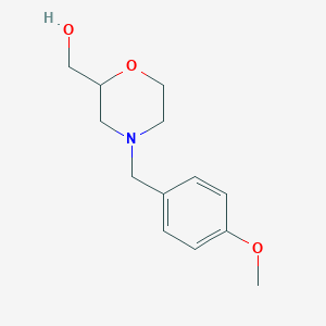 molecular formula C13H19NO3 B11874730 (4-(4-Methoxybenzyl)morpholin-2-yl)methanol 