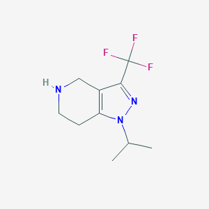 molecular formula C10H14F3N3 B11874795 1-isopropyl-3-(trifluoromethyl)-4,5,6,7-tetrahydro-1H-pyrazolo[4,3-c]pyridine 