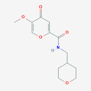 5-methoxy-4-oxo-N-(tetrahydro-2H-pyran-4-ylmethyl)-4H-pyran-2-carboxamide