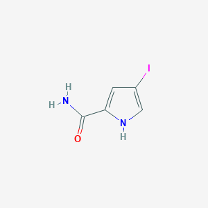 molecular formula C5H5IN2O B11874833 4-Iodo-1H-pyrrole-2-carboxamide 