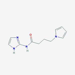 molecular formula C11H14N4O B1187484 N-(1H-imidazol-2-yl)-4-(1H-pyrrol-1-yl)butanamide 