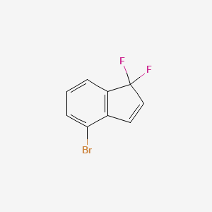 molecular formula C9H5BrF2 B11874850 4-Bromo-1,1-difluoro-1H-indene 