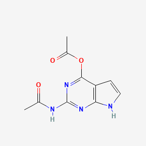 2-Acetamido-7H-pyrrolo[2,3-d]pyrimidin-4-yl acetate