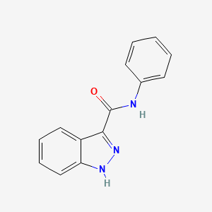 molecular formula C14H11N3O B11874879 N-Phenyl-1H-indazole-3-carboxamide CAS No. 23706-99-2