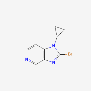 molecular formula C9H8BrN3 B11874882 2-Bromo-1-cyclopropyl-1H-imidazo[4,5-c]pyridine 