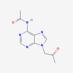 molecular formula C10H11N5O2 B11874898 N-(9-(2-Oxopropyl)-9H-purin-6-yl)acetamide CAS No. 105970-01-2