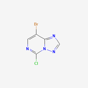 molecular formula C5H2BrClN4 B11874911 8-Bromo-5-chloro-[1,2,4]triazolo[1,5-c]pyrimidine 