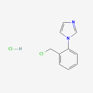 molecular formula C10H10Cl2N2 B11874929 1-(2-(Chloromethyl)phenyl)-1H-imidazole hydrochloride 