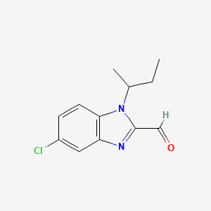 molecular formula C12H13ClN2O B11874956 1-(sec-Butyl)-5-chloro-1H-benzo[d]imidazole-2-carbaldehyde 