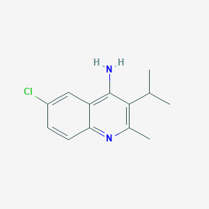 molecular formula C13H15ClN2 B11874973 6-Chloro-3-isopropyl-2-methylquinolin-4-amine 