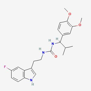 molecular formula C23H28FN3O3 B1187498 N-[1-(3,4-dimethoxyphenyl)-2-methylpropyl]-N'-[2-(5-fluoro-1H-indol-3-yl)ethyl]urea 