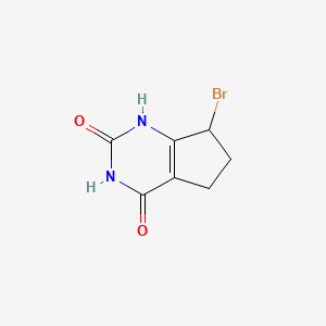 molecular formula C7H7BrN2O2 B11874993 7-Bromo-6,7-dihydro-1H-cyclopenta[d]pyrimidine-2,4(3H,5H)-dione 