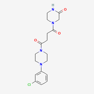4-{4-[4-(3-Chlorophenyl)-1-piperazinyl]-4-oxobutanoyl}-2-piperazinone