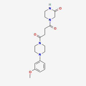 4-{4-[4-(3-Methoxyphenyl)-1-piperazinyl]-4-oxobutanoyl}-2-piperazinone