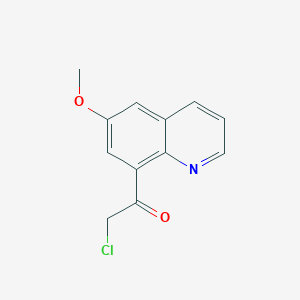 molecular formula C12H10ClNO2 B11875026 2-Chloro-1-(6-methoxyquinolin-8-yl)ethanone 