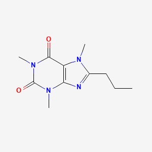 molecular formula C11H16N4O2 B11875033 1,3,7-Trimethyl-8-propyl-3,7-dihydro-1h-purine-2,6-dione CAS No. 35629-13-1