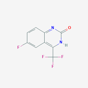 molecular formula C9H4F4N2O B11875070 6-Fluoro-4-(trifluoromethyl)quinazolin-2(1H)-one CAS No. 214288-10-5