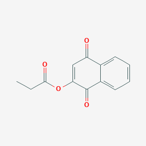 molecular formula C13H10O4 B11875088 1,4-Dioxo-1,4-dihydronaphthalen-2-yl propanoate CAS No. 66558-22-3