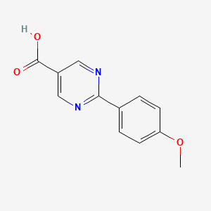 molecular formula C12H10N2O3 B11875174 2-(4-Methoxyphenyl)pyrimidine-5-carboxylic acid CAS No. 65586-76-7