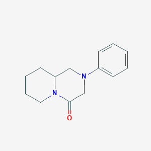 molecular formula C14H18N2O B11875247 2-Phenylhexahydro-1H-pyrido[1,2-a]pyrazin-4(6H)-one 