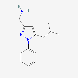 (5-Isobutyl-1-phenyl-1H-pyrazol-3-yl)methanamine