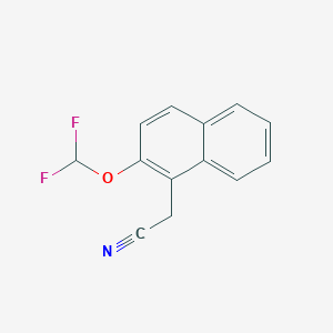 molecular formula C13H9F2NO B11875387 2-(Difluoromethoxy)naphthalene-1-acetonitrile 