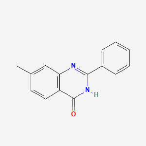 molecular formula C15H12N2O B11875390 7-Methyl-2-phenylquinazolin-4(3H)-one 