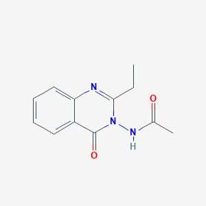 molecular formula C12H13N3O2 B11875433 3-Acetylamino-2-ethyl-4(3H)-quinazolinone CAS No. 6761-24-6