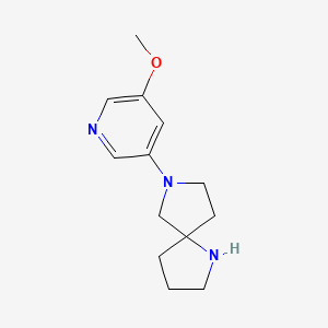 molecular formula C13H19N3O B11875440 1,7-Diazaspiro[4.4]nonane, 7-(5-methoxy-3-pyridinyl)- CAS No. 646056-10-2