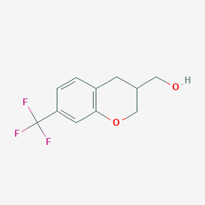 molecular formula C11H11F3O2 B11875473 (7-(Trifluoromethyl)chroman-3-YL)methanol 