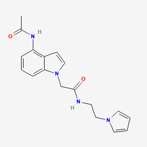 2-[4-(acetylamino)-1H-indol-1-yl]-N-[2-(1H-pyrrol-1-yl)ethyl]acetamide