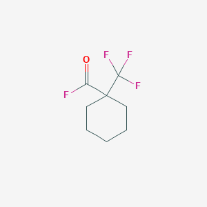 molecular formula C8H10F4O B118755 1-(Trifluoromethyl)cyclohexane-1-carbonyl fluoride CAS No. 140451-78-1